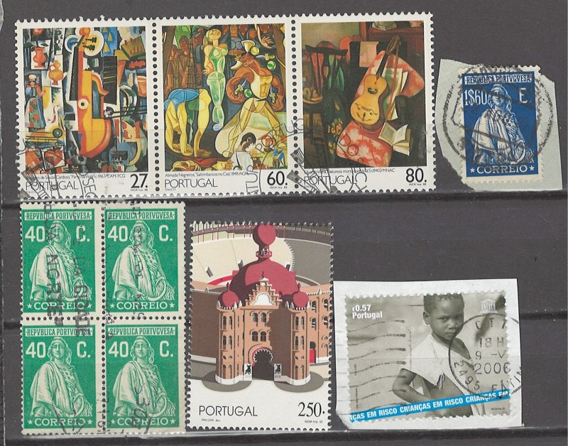 COLLECTION LOT # 4204 PORTUGAL 6 STAMPS + 1 BLOCK OF 4 1926+ CV+$11