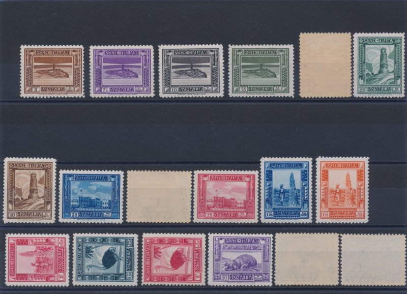 1932 SOMALIA - Pictorial Set, Notched 12, 18 values, MNH **