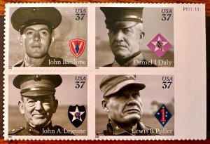 US # 3964a Distinguished Marines block of 4 37c 2005 Mint NH