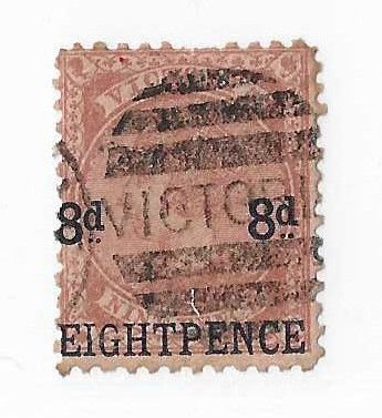 Victoria (Australia) Sc #129 8p on 9p used Fine