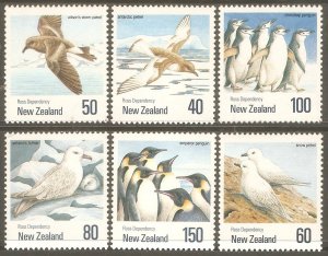 NEW ZEALAND Sc# 1008 - 1013 MNH FVF Set-6 Penguins Petrel Birds