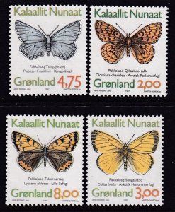 Greenland 315-318 Butterflies MNH VF