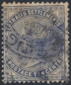 Straits Settlements    SC# 51 Used bit dirty  see details & scans