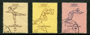 Yugoslavia Scott 359-364 Used 1952 Helsinki Olympics Set