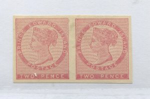 Prince Edward Island 1862 2d Proof pair in colour of issue