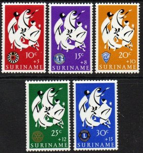 Suriname Sc #B122-B126 Mint Hinged