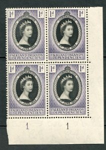 Falkland Island Dependencies #1L18 Mint block of 4