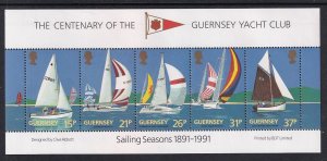 Guernsey 463a Sailboats Souvenir Sheet MNH VF