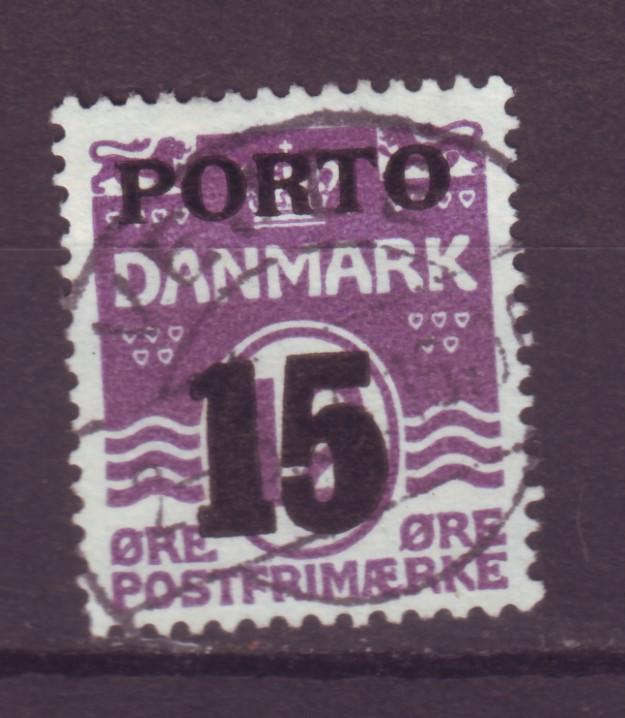 J16626 JLstamp 1934 denmark used #j38 ovpt postage due