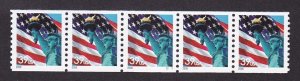 PNC5 39c Liberty Den WA S1111 US #3979 MNH F-VF 4 Digit Bot BN Set 5