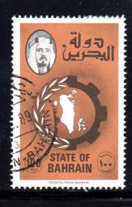 BAHRAIN #232  1976  100f  MAP & SHIEK   F-VF  USED