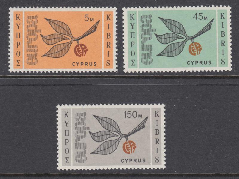 Cyprus Sc 262-264 MLH. 1965 EUROPA - CEPT issue, complete set