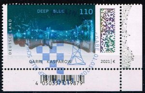 Germany 2021, Sc.#3209 used, Chess: Deep Blue Defeats Kasparov