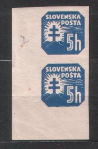 Slovakia 1939 Sc#P11 Newspaper stamps Block of 2 MNH