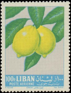 Lebanon #392-401, C359-C360, Complete Set(18), 1962, Fruit, Never Hinged