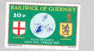 Guernsey 129 Used Flag and Arms 1 1975 (BP71308)