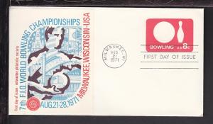 US U563 Bowling 1971 MPS U/A FDC 