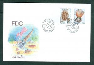 Aland. FDC 1996.  Fossils, Ocean. Sc.# 85-106