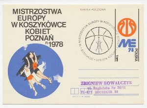 Postal stationery Poland 1978 Basketball - European Championship