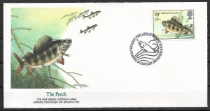 1983 Great Britain 1014 River Fish: The Perch FDC