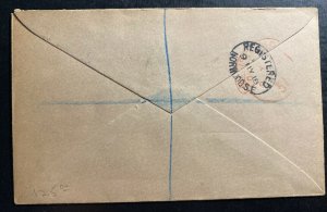 1918 Jesselton North Borneo Registered Cover To London England SG#186-8