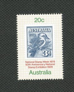 Australia - Scott's # 687-Stamp Week - Bird -MNH