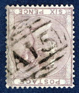 [sto521] GB QV 1856 6d PALE LILAC SG70 used (abroad SG#Z4) in GRENADA A15