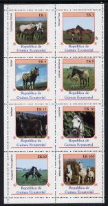 Equatorial Guinea 1976 Horses perf set of 8 unmounted min...