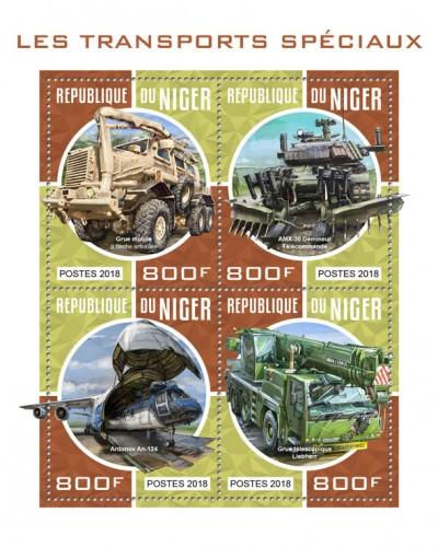 NIGER - 2018 - Special Transport  - Perf 4v Sheet - M N H