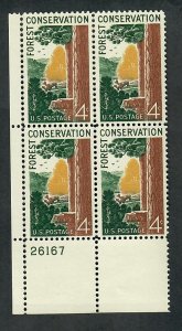 1122 Forest Conservation MNH Plate Block LL