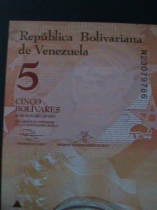 ​VENEZUELA-2013 -CENTRAL BANK-$5 LOVELY CUSPON- POLYMER NOTE-UNC-VF- WATER MARK