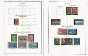 Norway Stamp Collection on 24 Steiner Pages, 1941-1971, JFZ