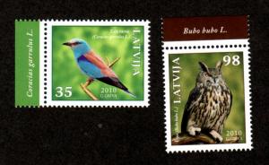 Latvia # 763-764 Mint Birds!