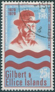 Gilbert & Ellice Islands 1970 25c London Missionary Society SG168 used