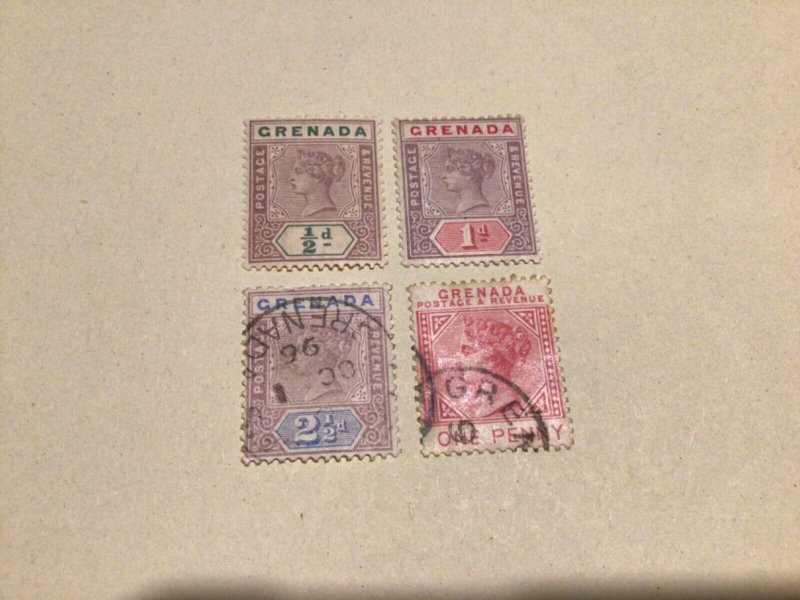 Grenada Queen Victoria unused and used stamps A15924