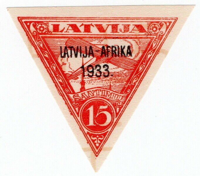 (I.B) Latvia Postal : Africa Overprint 15s