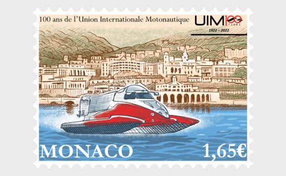 2022 Monaco Centenary of the Union Internationale Motonautique (Scott 3108) MNH