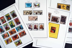 COLOR PRINTED RUSSIA 1984-1991 STAMP ALBUM PAGES (121 illustrated pages)