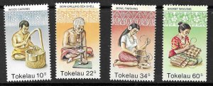 TOKELAU ISLANDS SG81/4 1982 HANDICRAFTS MNH