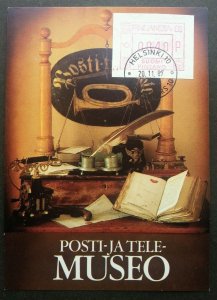 Finland 1987 ATM Musical Instrument Phone Antique Book (Frama Label maxicard)