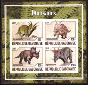 Gabon Gabonaise 2017 Dinosaurs II Sheet Imperf. MNH Cinderella