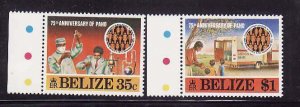 Belize-Sc#393-4- id9-unused NH set-Health Org-1977-