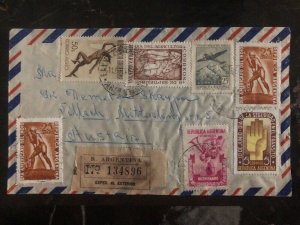 1946 Buenos Aires Argentina Registered Airmail Cover To Villach Austria