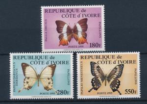 [40382] Ivory Coast 1995 Butterflies Schmetterlingen Papillons Very rare MNH