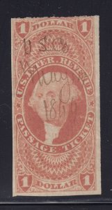 R74a F-VF used neat cancel with nice color cv $ 350 ! see pic !