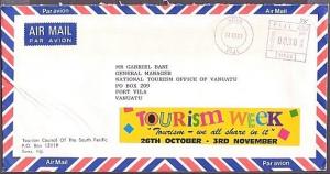 FIJI 1991 large Tourism Week cinderella on official cover..................30445