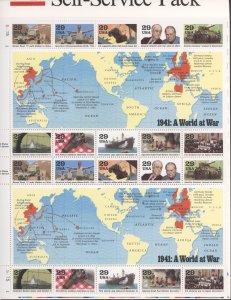 1991 US Scott 2559, 29 cent, 1941: A World at War, Sheet of 20