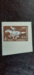 US Scott # U543; 4c Pony Express; used cut square from 1960; VF