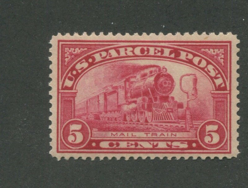 1913 United States Parcel Post Stamp #Q5 Mint Never Hinged VF OG - Mail Train