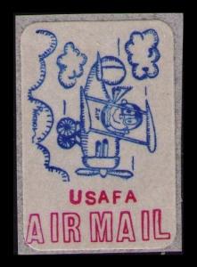 UNITED STATES USAFA SCARCE VINTAGE AIR MAIL LABEL / STICKER, SEE SCAN (AM51)